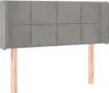 vidaXL Kopfteil mit Ohren Hellgrau 103x16x78/88 cm Samt -  Produktbild-Vorschau 3