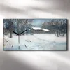 Wohnzimmer-Bild Leinwand Uhr Geräuschlos 60x30 Malerei Produktbild-Vorschau 2