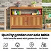vidaXL Záhradný konzolový stôl 110x35x75 cm Masívne drevo Náhľad obrázku produktu 6