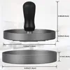 A diagram showing two parts of a burger press with dimensions indicated. Produktbild-Vorschau