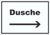 Dusche Schild mit Text und Richtungspfeil rechts waschen Produktbild-Vorschau 1