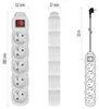 Prodlužovací kabel 10 m / 5 zásuvek / s vypínačem / bílý / PVC / 1 mm2 Náhled obrázku produktu