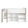 Lit surélevé avec bureau & rangement - 90 x 200 cm - Blanc Voir les images du produit 20