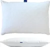 A white pillow is shown from two angles: a front view and a side view. Produktbild-Vorschau