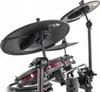A close-up view of an electronic drum set, focusing on the cymbal pads and drum modules. Produktbild-Vorschau