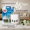 A product shot of air freshener refills and a diffuser on a table, with a living room in the background. Produktbild-Vorschau