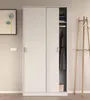 2-türiger Kleiderschrank - Schlafzimmer Weiß 50x200h cm Produktbild-Vorschau 8