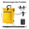 Wiltec 3 in 1 borsa portapacchi giallo, borsa da bici zaino Anteprima dell’immagine prodotto 6
