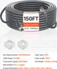 A coiled gray ethernet cable with connectors on a reflective surface, with text overlays describing its specifications. Náhľad obrázku produktu