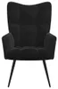 vidaXL Relax kreslo Black Velvet Náhľad obrázku produktu 2
