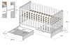 ZEE BAMBI Kaschmir Babybett 140x70 cm 2in1 mit 2 Schubladen Produktbild-Vorschau 3