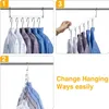 Collage showing a space-saving hanger system for clothes in a closet. Produktbild-Vorschau