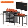 Warmounts Grilltisch Klappbar 110x45x75 cm, BBQ Produktbild-Vorschau 9
