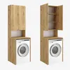 A washing machine cabinet with a washing machine inside, shown from two different angles. Anteprima dell’immagine prodotto