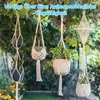 Handgewebte Hängende Blumenampeln 4er Set – Boho Produktbild-Vorschau 6