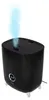 A black humidifier emitting a blue mist. Anteprima dell’immagine prodotto