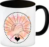 Freundschaft Kaffeebecher Schwarz in orange mit tollem Produktbild-Vorschau 1