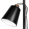 Close-up of a black floor lamp with a gold accent. Náhled obrázku produktu