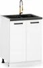 ULWEHOME | Spülenunterschrank 60 cm Weiß matt, Produktbild-Vorschau 1