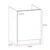 Stamar | Kuchynská linka - 60 cm - biela - s drezom a Náhľad obrázku produktu 7