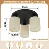 ZMH Deckenlampe Wohnzimmer Deckenleuchte Schwarz Produktbild-Vorschau 2