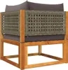 Maison Exclusive - 5-tlg. Gartensofa-Set mit Kissen Holz Produktbild-Vorschau 8