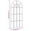 Wandspiegel Schwarz 50x100 cm Gewölbt Eisen Produktbild-Vorschau 7