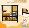 PawHut Katzenhaus aus Holz Katzenhöhle Katzenvilla draußen, Produktbild-Vorschau 7