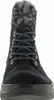 A close-up front view of a black winter boot with laces and fur trim. Produktbild-Vorschau