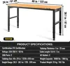 VEVOR Banco da lavoro regolabile in altezza 122 x 61 x 72 - Anteprima dell’immagine prodotto 7