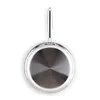 The underside of a stainless steel frying pan is shown against a white background. Náhľad obrázku produktu