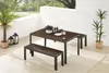 riess-ambiente Moderne Gartenbank DESIGNO 130cm dunkelbraun Produktbild-Vorschau 2