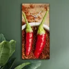 Wohnzimmer Leinwand Uhr Geräuschlos Küche 30x60 Paprika, Produktbild-Vorschau 1