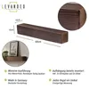 levandeo Wandregal Holz Massiv 60x10cm Nussbaum Farbig Produktbild-Vorschau 2