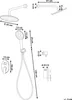 BELIANI Unterputz Duschset Gold Messing mit Armatur Produktbild-Vorschau 3