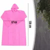 Regenponcho Mit Kapuze Oversize Rosa Wasserdicht Leicht Produktbild-Vorschau 5