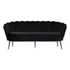 Nice Sofa 3 Personen velour schwarz. Produktbild-Vorschau 1