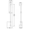 Mexen DF Duschstange mit Seifenschale 80 cm, Chrom - Produktbild-Vorschau 2