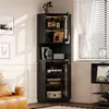 Merax Armoire de salle de bain, vitrine en verre, armoire Voir les images du produit 2