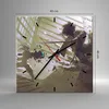 Wanduhr - Quadrat - Glasuhr - Roboter Samurai Schwert Produktbild-Vorschau 3