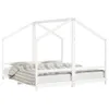 The Living Store Kinderbett Weiß 2x(90x200) cm Massivholz Produktbild-Vorschau 3
