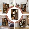 Libreria in legno COSTWAY HW67563CF, con 2 ante e 4 ripiani Anteprima dell’immagine prodotto 2