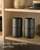 Cosumy Espressotassen Set 4er Schwarz – Stapelbare Espresso Produktbild-Vorschau 2