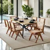 tectake® Holzstuhl Lissy Boho-Stil 48,5 x 53,5 x 83 cm, Produktbild-Vorschau 8