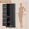COSTWAY Hochschrank mit 6 Türen, 60 x 30 x 160 cm, Produktbild-Vorschau 3