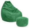 LUMALAND Relax-Set Cord – Sitzsack GIANT (400 L) + Pouf (50 Produktbild-Vorschau 2