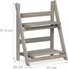 Relaxdays Blumentreppe, 2-stufig, Blumenleiter Holz, Produktbild-Vorschau 4
