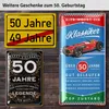 Retro Blechschild 50 Geburtstag Schild, 50 JAHRE OLDTIMER, Produktbild-Vorschau 6