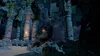 A dark, ancient-looking temple interior with large stone pillars and a monstrous crocodile emerging from smoke. Produktbild-Vorschau