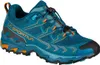 Wanderschuh für Kinder "Ultra Raptor II JR" von La Sportiva in Blau mit orangefarbenen Akzenten und rutschfester Sohle. Anteprima dell’immagine prodotto